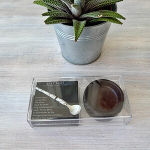 BOMA Salt Dish with Pewter Spoon.